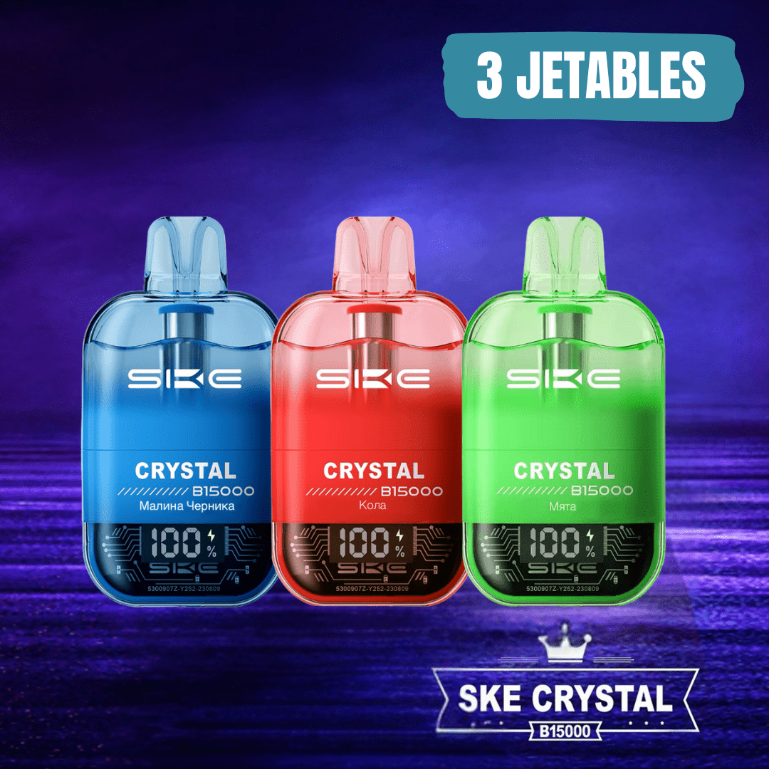 SKE Crystal Bar B15000 (PACK de 3 jetables) - Grossiste Cigarette Électronique Casablanca Maroc