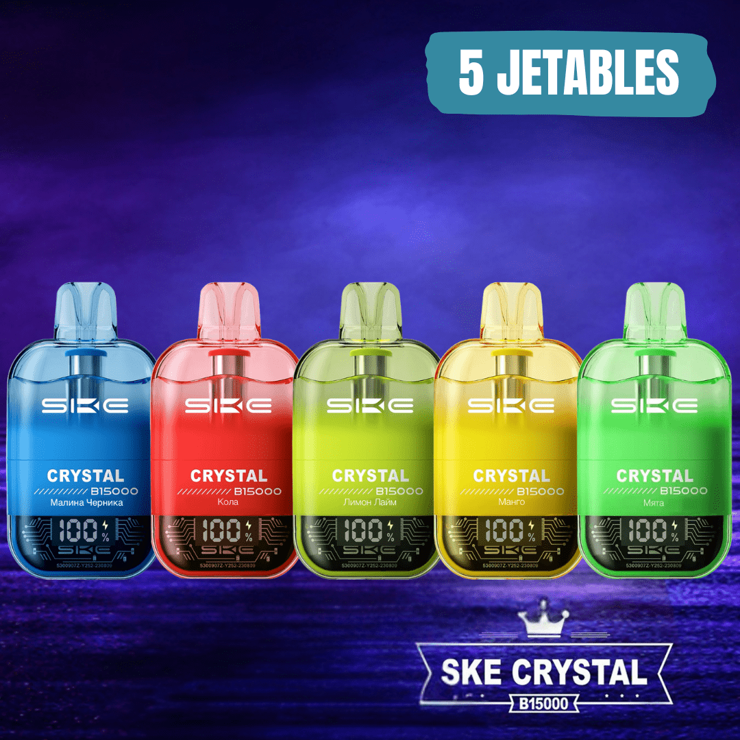 SKE Crystal Bar B15000 (PACK de 5 jetables) - Grossiste Cigarette Électronique Casablanca Maroc