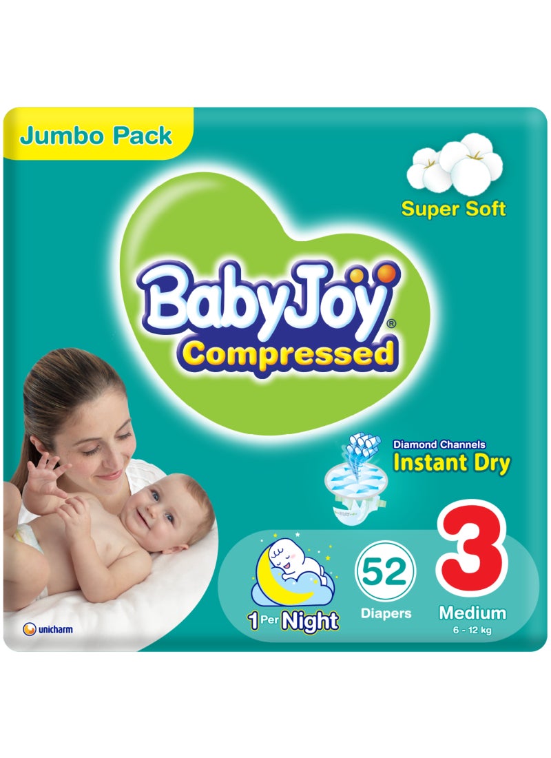 Compressed Diamond Pad Diaper Size 3 (Medium)